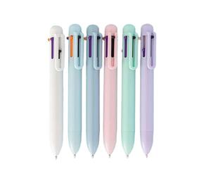 YIGZYCN Lot de 6 stylos à bille rétractables multicolores de 6 couleurs de 0,5 mm pour une écriture créative et lisse