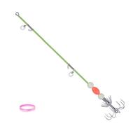 YIGZYCN Luminously Squid Live Shrimp Hook Stainless Steel Umbrellas Hook Fishing Seiche Sleeve Squids Jigs Laits Crochets Double Couche Acier Inoxydable Live Shrimp Fishing Hooks