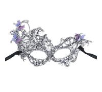 YIGZYCN Masque de bal masqué pour femme avec strass - Masque vénitien - Demi-visage en dentelle - Masque pour Mardi Gras