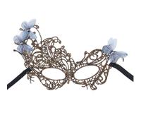 YIGZYCN Masque de bal masqué pour femme avec strass - Masque vénitien - Demi-visage en dentelle - Masque pour Mardi Gras