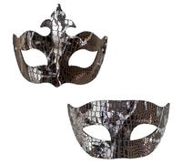 YIGZYCN Masque demi-visage pour couple - Masque vénitien - Costume d'Halloween - Unisexe
