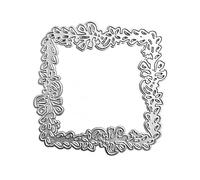 YIGZYCN Matrices de découpe en métal avec cadre carré - Pochoir de gaufrage en acier au carbone - Pochoir pour scrapbooking - Pour cartes de vœux