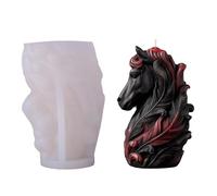 YIGZYCN Moule en silicone alimentaire en forme de tête de cheval pour la cuisson de chocolat et de résine