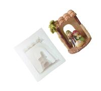 YIGZYCN Moule en silicone multifonction pour moulage de résine, fabrication de savon, texture détaillée en élastomère