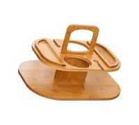 YIGZYCN Organiseur pliable pour vin et fruits - Table de rangement en bois amovible et portable pour pique-nique et rassemblements en plein air - Étagère de rangement de cuisine multicouche