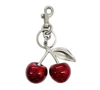 YIGZYCN Pendentif tendance en alliage robuste avec cerises - Accessoire élégant pour styles d'expression - Usage quotidien - Petit pendentif, Rouge/argenté, taille unique