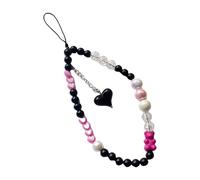 YIGZYCN Pendentif unique en forme de cœur pour téléphone portable avec des styles élégants et une fraise pour les amoureux de la chaîne mobile à la mode