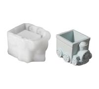 YIGZYCN Plâtres en silicone en forme de bus pour plantes grasses - Moules à fleurs - Fournitures artisanales - Pots de fleurs en forme de bus