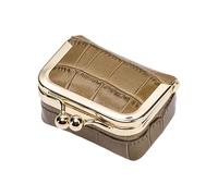 YIGZYCN Pochettes à bijoux de voyage en cuir véritable avec doublure en peluche pour le rangement des accessoires, petites pochettes à bijoux
