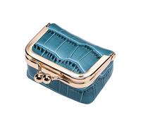 YIGZYCN Pochettes à bijoux de voyage en cuir véritable avec doublure en peluche pour le rangement des accessoires, petites pochettes à bijoux