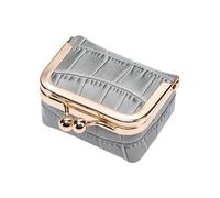 YIGZYCN Pochettes à bijoux de voyage en cuir véritable avec doublure en peluche pour le rangement des accessoires, petites pochettes à bijoux