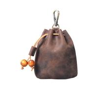 YIGZYCN Pochettes de présentation de bijoux en cuir, petite solution de suspension, sac de rangement parfait pour boucles d'oreilles, bracelets, placard, salle de bain, porte-bijoux en cuir, crochet