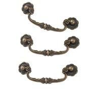 YIGZYCN Poignées de meubles en bronze avec trou central de 86 mm, design traditionnel, facile à utiliser, convient pour salon, chambre à coucher