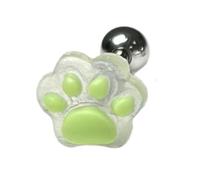 YIGZYCN Pointes colorées en métal de qualité aérospatiale sur le thème des pattes d'animaux - Bijoux de corps confortables pour les fêtes et le quotidien - Design unique - Pointes de langue en forme