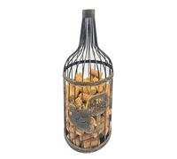 YIGZYCN Porte-bouchon de vin moderne en fer noir ventilé pour comptoir de cuisine organisateurs de bouchons de vin de cuisine