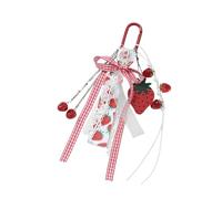 YIGZYCN Porte-clés accrocheur en résine avec nœuds amovibles pour sac à main - Joli cadeau tendance - Pendentif en forme de fraise - Accessoire de sac à main élégant, b