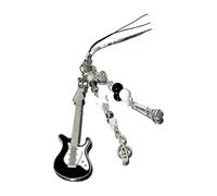 YIGZYCN Porte-clés délicat sur le thème de la guitare pour femme, ornement de sac, accessoire de poignet de téléphone tendance, porte-clés créatif en métal pratique, Conditions de chaîne