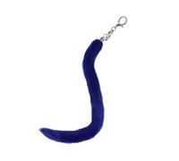 YIGZYCN Porte-clés en forme de queue d'animal pour cosplay, sac à main en peluche, bleu marine, taille unique