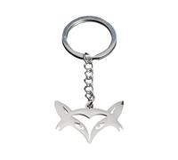 YIGZYCN Porte-clés moderne en acier inoxydable avec breloque en forme d'animal - Cadeau d'anniversaire pour femme ou collègue - Souvenir d'adieu unique pour une amie, E, taille unique