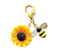 YIGZYCN Porte-clés pour les amoureux de la nature avec résine réaliste et pendentif porte-clés design, Boucle Mousqueton Bee S, taille unique