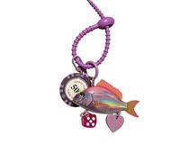 YIGZYCN Porte-clés pratique à sangle réglable représentant des poissons marins - Construction étanche pour l'organisation quotidienne - Porte-clés étanche, violet, taille unique