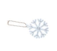 YIGZYCN Porte-clés réfléchissant double face pour enfants - Pendentif en forme de flocon de neige - Pour sac à dos ou sac d'école