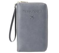 YIGZYCN Porte-passeports pour femmes et hommes Étui portefeuille en cuir PU avec cartes de voyage Étuis de voyage Portefeuille en cuir PU Cadeau