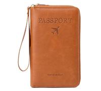 YIGZYCN Porte-passeports pour femmes et hommes Étui portefeuille en cuir PU avec cartes de voyage Étuis de voyage Portefeuille en cuir PU Cadeau