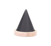 YIGZYCN Présentoir à bijoux en forme de cône en bois avec surfaces en velours pelucheux, support de présentation adapté pour un toucher lisse, support de rangement de bijoux de luxe, design conique