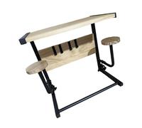 YIGZYCN Présentoir pour casque de course de moto - Construction en bois robuste et métal - Moderne - Pour les maisons et le garage - Organiseur de rangement en bois pour casques de moto, One Size