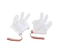 YIGZYCN Protège-mains pour nouveau-nés - En coton doux respirant - Facile à porter - Gants de protection polyvalents pour bébé, 3 doigts Blanc, L for 3 to 5T
