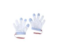 YIGZYCN Protège-mains pour nouveau-nés - En coton doux respirant - Facile à porter - Gants de protection polyvalents pour bébé, 5 doigts bleu, S for 6 to 18M