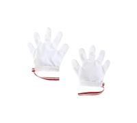 YIGZYCN Protège-mains pour nouveau-nés - En coton doux respirant - Facile à porter - Gants de protection polyvalents pour bébé, 5 doigts Blanc, S for 6 to 18M