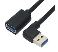 YIGZYCN Rallonge USB 3.0 à 90 degrés en forme de L mâle vers femelle pour les espaces restreints et appareils muraux Adaptateur USB mâle vers femelle