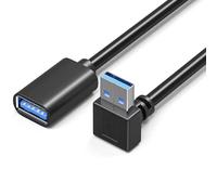 YIGZYCN Rallonge USB 3.0 à 90 degrés en forme de L mâle vers femelle pour les espaces restreints et appareils muraux Adaptateur USB mâle vers femelle