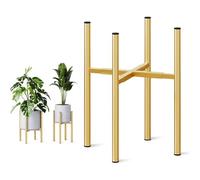 YIGZYCN Récipient de fleurs contemporain du milieu du siècle - Règles dorées lisses - Complète le ranch non conformiste - Plante de salon, de porche