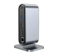 YIGZYCN Répartiteur vertical 12 en 1 type C HUB 4K USB 3.0 Rj45 Station d'accueil VGA PD100W Lecteur 3.5 Aux USB C Adaptateur Type C Hub Ethernet avec Ethernet 100M PC PD