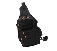 YIGZYCN Sac à bandoulière de grande capacité résistant à l'eau pour la pêche, sac à dos, sac à bandoulière unique, sac de transport pour matériel de pêche, Noir