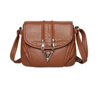 YIGZYCN Sac à bandoulière pour femme avec fermeture éclair sécurisée et sangle réglable - Plusieurs compartiments - Sac à bandoulière en polyuréthane souple pour diverses occasions - Utilisation