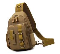 YIGZYCN Sac à bandoulière pour matériel de pêche en plein air, sac de rangement pour matériel de pêche, sac de transport pour la randonnée, kaki