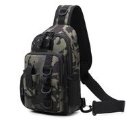 YIGZYCN Sac à bandoulière pour matériel de pêche en plein air, sac de rangement pour matériel de pêche, sac de transport pour la randonnée, Nuit foncée.