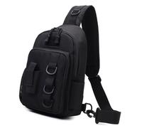 YIGZYCN Sac à bandoulière pour matériel de pêche en plein air, sac de rangement pour matériel de pêche, sac de transport pour la randonnée, Noir