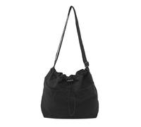 YIGZYCN Sac à bandoulière tendance en toile léger de grande capacité avec cordon de serrage - Couleur unie - Pour homme et femme