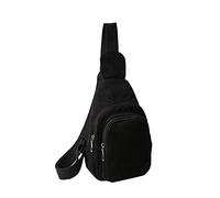 YIGZYCN Sac à bandoulière tendance en velours côtelé pour femme, sac de poitrine décontracté, sac à bandoulière de grande capacité, Noir