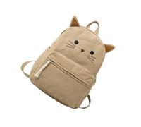 YIGZYCN Sac à dos à la mode pratique en velours côtelé résistant à l'usure Design pratique de compartiment adapté aux femmes Style coréen Sac à dos, marron, Beauté de masse