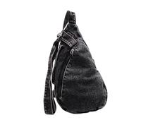 [YIGZYCN] Sac de poitrine décontracté pour homme Sac à bandoulière tendance avec sangle réglable pour diverses occasions, Noir