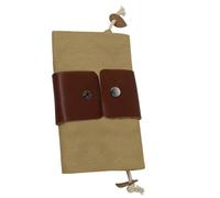 YIGZYCN Sac de rangement en cuir et toile pour randonnée, camping, survie en plein air, sac de cueillette de fruits, pochettes pliables, kaki