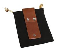 YIGZYCN Sac de rangement en cuir et toile pour randonnée, camping, survie en plein air, sac de cueillette de fruits, pochettes pliables, Noir