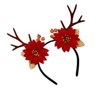 YIGZYCN Serre-tête à fleurs en bois de cerf - Accessoire de fête de Noël - Accessoires de cosplay élégants pour femmes et filles - En vrac - Adolescentes