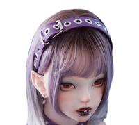 YIGZYCN Serre-tête à rivets punk en polyuréthane avec œillets pour cosplay, accessoire de rock unisexe